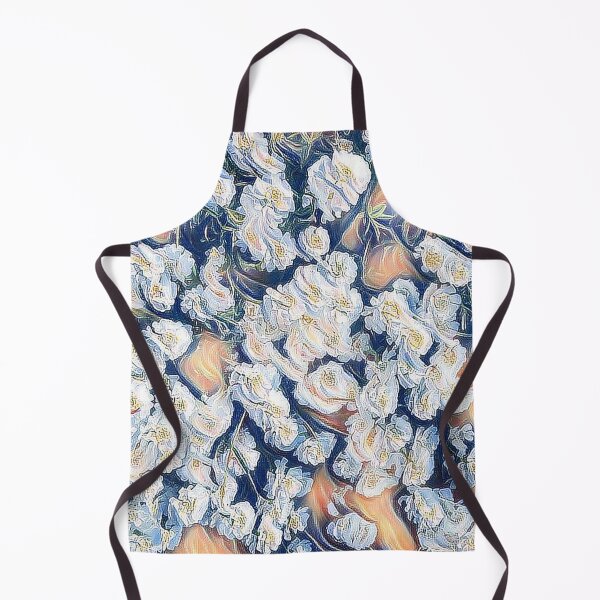 Aperçu de l'œuvre Résumé de petites fleurs avec blanc, abricot et bleu créée et vendue par Ninaeva.