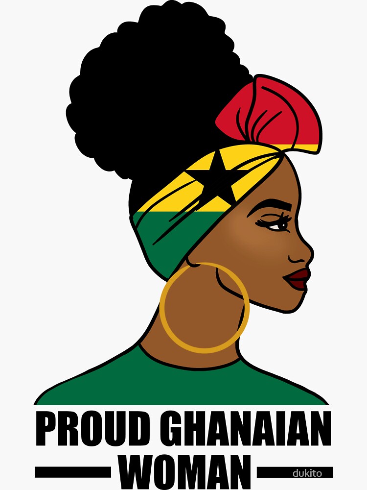 Proud Ghanaian Woman Ghana Flag African Sticker By Dukito Redbubble 