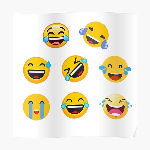 Laughing Emoji Posters Redbubble