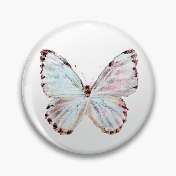 Item preview, Pencil Hand drawn pastel pink and blue morpho butterfly designed and sold by leiriin.