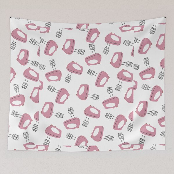 Item preview, Pink and Grey Hand Mixer Pattern designed and sold by kindtoearth.