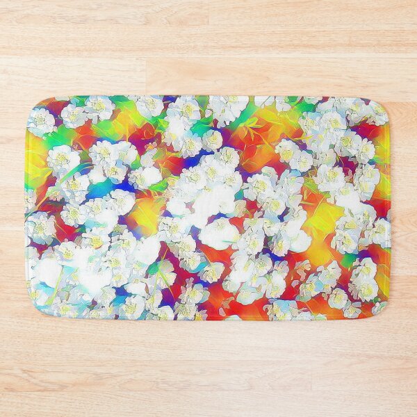 Item preview, Small flowers abstract with white, yellow, red, green and blue designed and sold by Ninaeva.