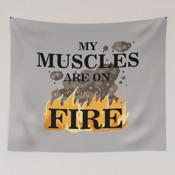 Item preview, Muscles on fire heavy soreness design designed and sold by ARTemyzz.