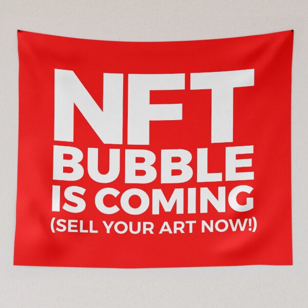 Item preview, (RED) NFT BUBBLE IS COMING (sell your art now) Crypto artists designed and sold by frikybomb.