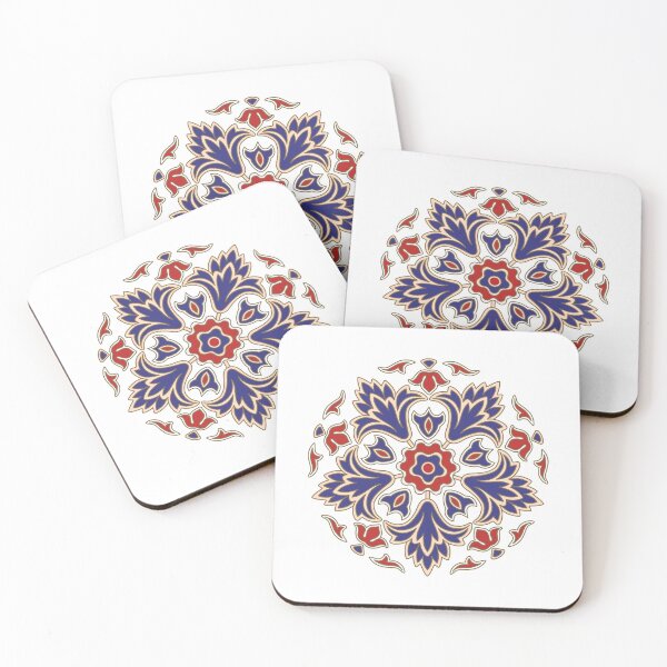 Item preview, Acanthus heraldic in red and blue  designed and sold by runcatrun.