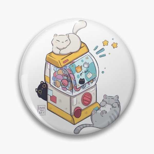 Item preview, Gashapon cats vending machine designed and sold by LauraPemArt.
