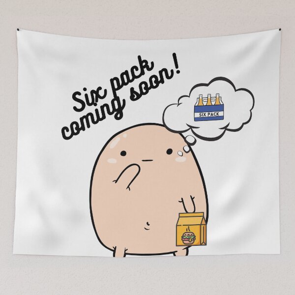 Item preview, Six pack coming soon funny design designed and sold by Yellowsprint.