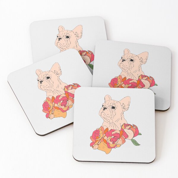 Item preview, bulldog in flowers designed and sold by Anastasiia Yurevych.
