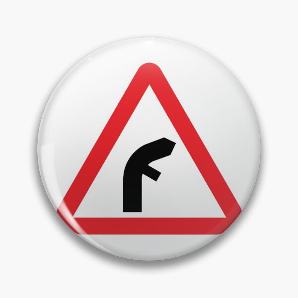 Item preview, UK traffic sign: Junction bend ahead (TSRGDNO 512.2) designed and sold by Spyromike.