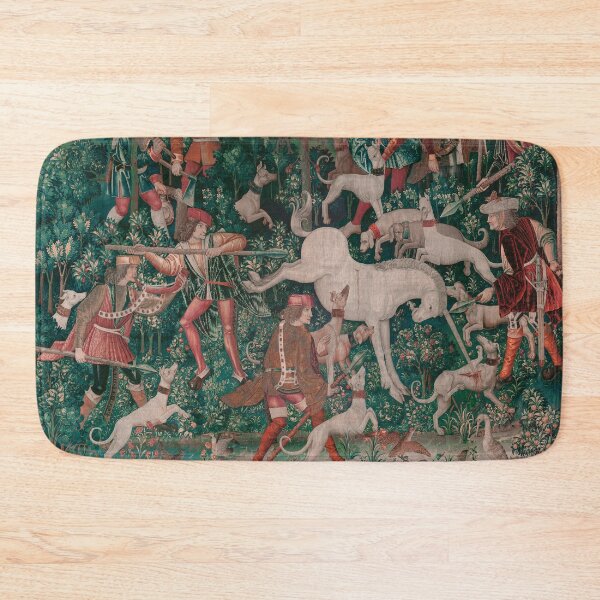 Item preview, Unicorn Hunt Medieval Art - Unicorn Defends Himself designed and sold by VintageArchive.