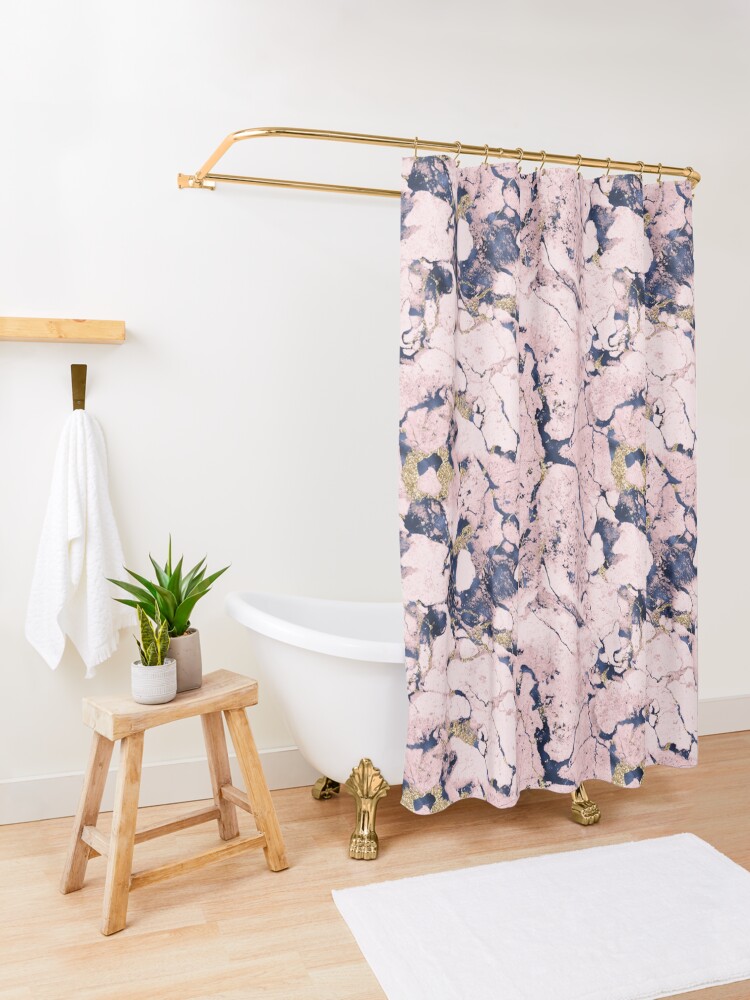 Alternate view of Beautiful marble texture Shower Curtain