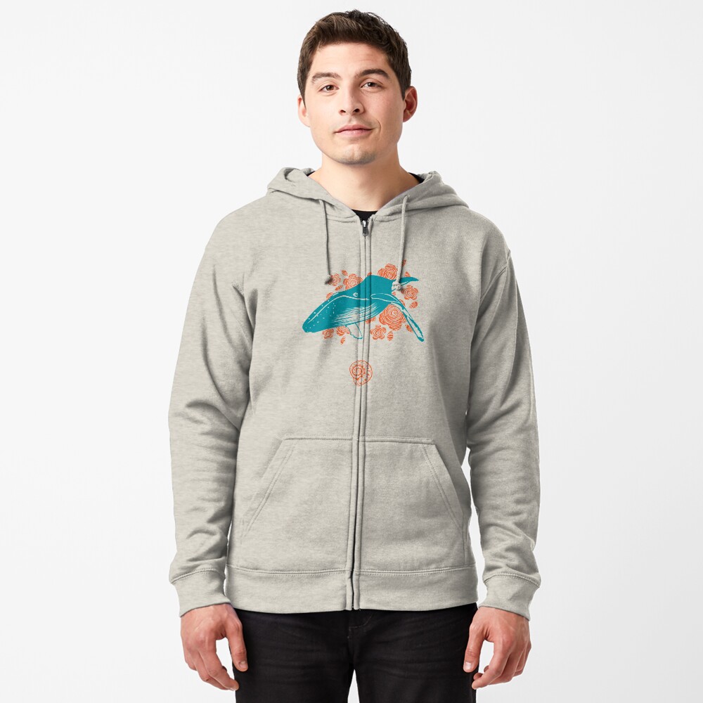 Vista previa del artículo con la obra «Sudadera con capucha y cremallera», diseñado y vendido por Riograf.
