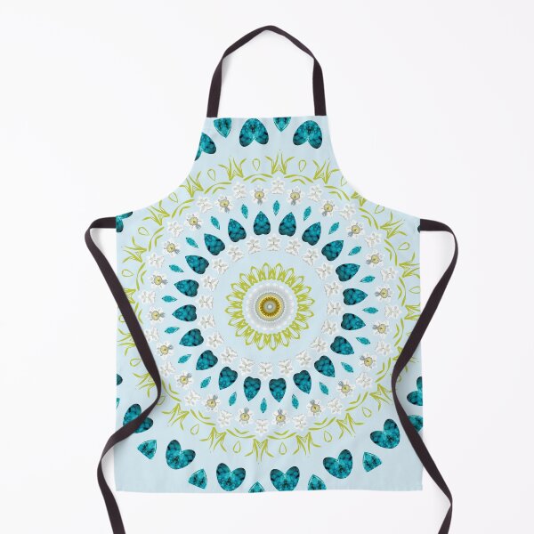 Item preview, December Birthday Turquoise Birthstone & Narcissus Flower Mandala designed and sold by TrendyArtPrints.