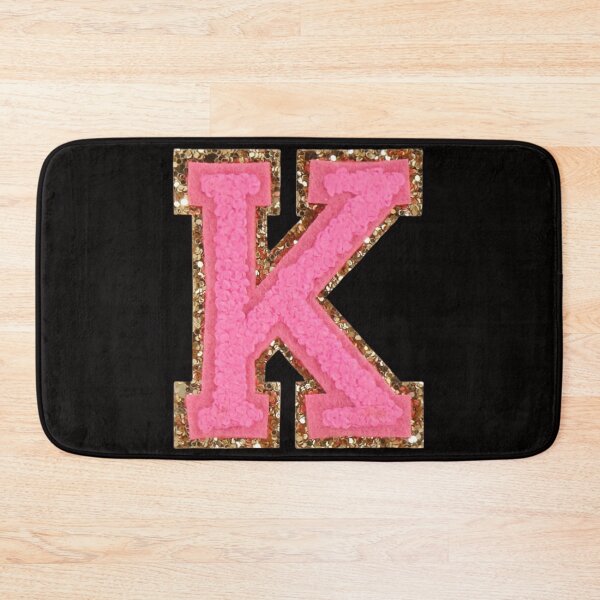 Item preview, K - Bubblegum Glitter Varsity Letter Patches designed and sold by Monograms Ultd.