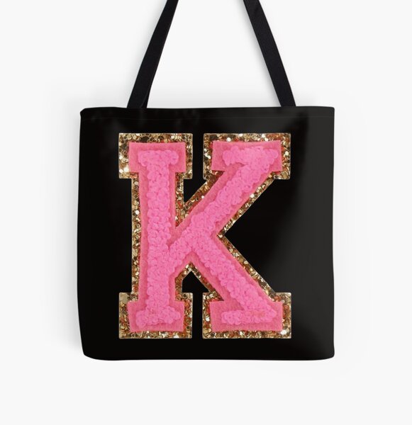Heart Pattern Letter Patch Canvas Tote Bag