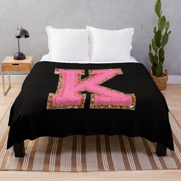 Item preview, K - Bubblegum Glitter Varsity Letter Patches designed and sold by Monograms Ultd.