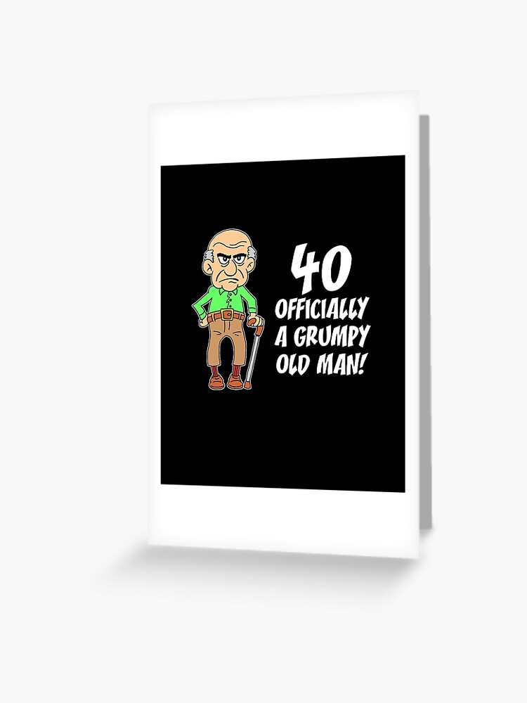 Funny 40th Happy Birthday Card for him for her 40 birthday 