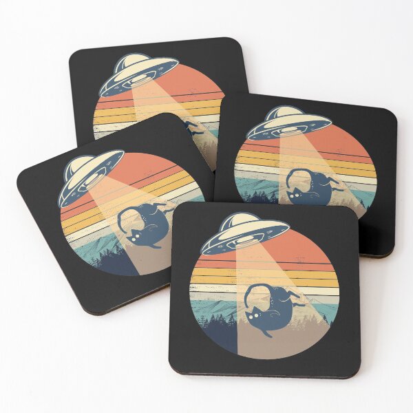 Item preview, UFO Abduction Cat Funny Vintage designed and sold by SurfolioPrints.