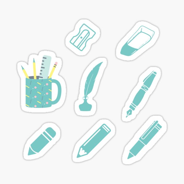 Writing Tools set for journaling and scrapbooking- Sticker