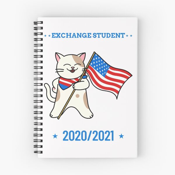 Item preview, Exchange Student 2020/2021 Cat Holding American Flag designed and sold by clara steines.