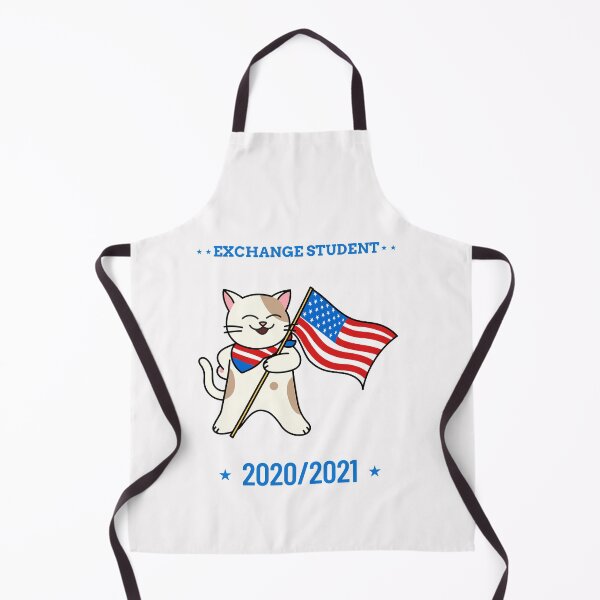 Item preview, Exchange Student 2020/2021 Cat Holding American Flag designed and sold by clara steines.