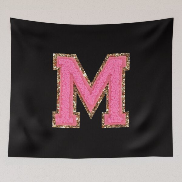 Item preview, M - Bubblegum Glitter Varsity Letter Patches designed and sold by Monograms Ultd.