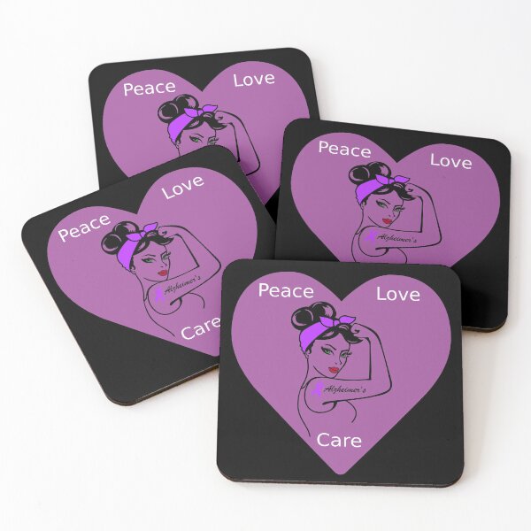 Item preview, Alzheimers and Brain Disease Awareness Peace Love and Care designed and sold by CreativeBel.