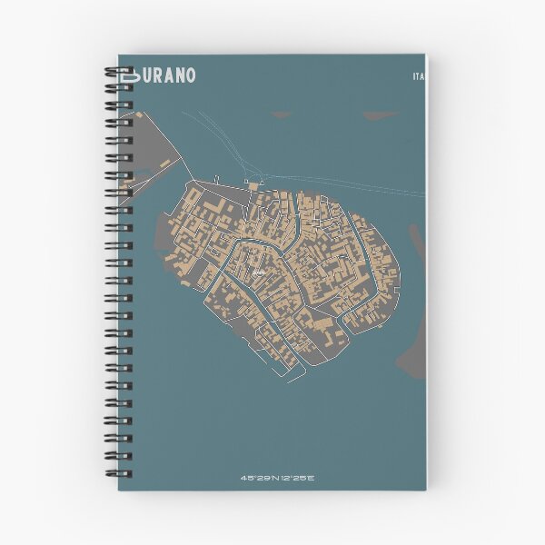 Item preview, Burano Map designed and sold by CitiesonWalls.