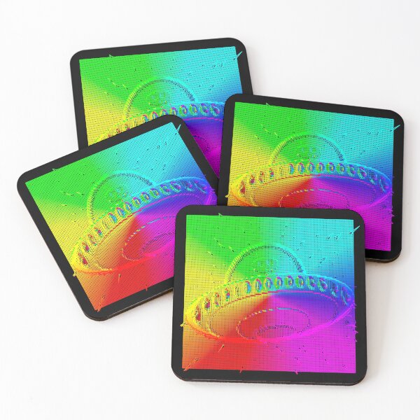 Item preview, Rainbow Alien and UFO Glitch - Rainbow Colors- Cartoon designed and sold by Cosmic-Ferret.