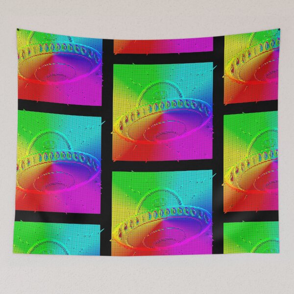 Item preview, Rainbow Alien and UFO Glitch - Rainbow Colors- Cartoon designed and sold by Cosmic-Ferret.