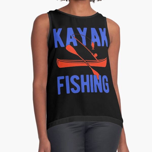 Kayak Fishing Sleeveless Top for Sale by artworkbyrihen