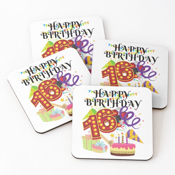 Item preview, HAPPY BIRTHDAY, PARTY SCENE, CELEBRATION, HAPPY 16th BIRTHDAY designed and sold by R B Chrystal.