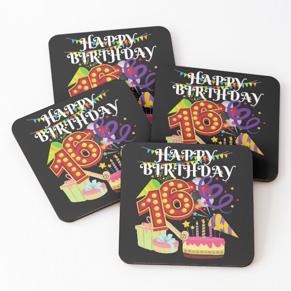 Item preview, HAPPY BIRTHDAY, PARTY SCENE, CELEBRATION, HAPPY 16th BIRTHDAY designed and sold by R B Chrystal.