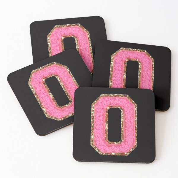Item preview, O - Bubblegum Glitter Varsity Letter Patches designed and sold by Monograms Ultd.