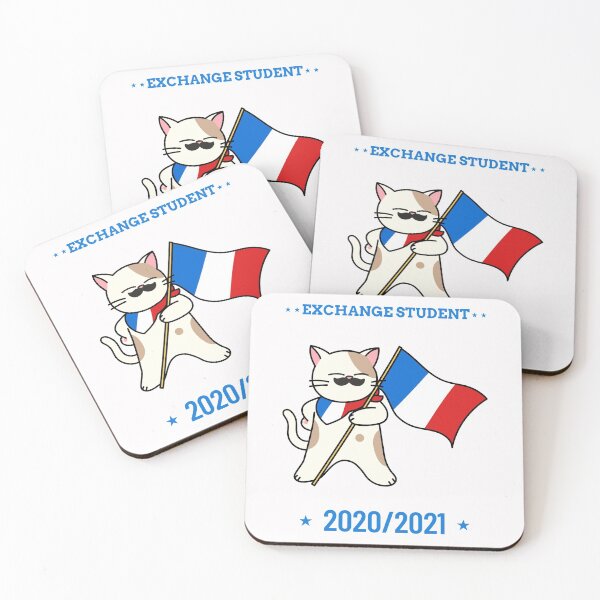Item preview, Exchange Student 2020/2021 Cat Holding French Flag designed and sold by clara steines.