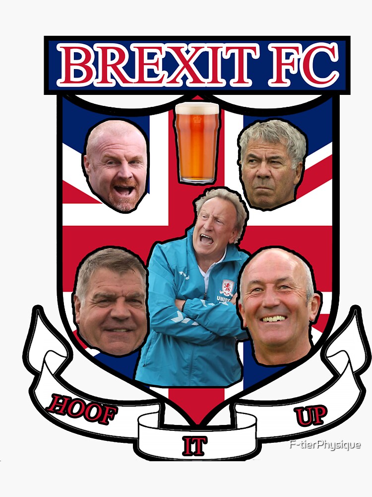 Brexit FC Sticker By F TierPhysique Redbubble   Bg,f8f8f8 Flat,750x,075,f Pad,750x1000,f8f8f8 