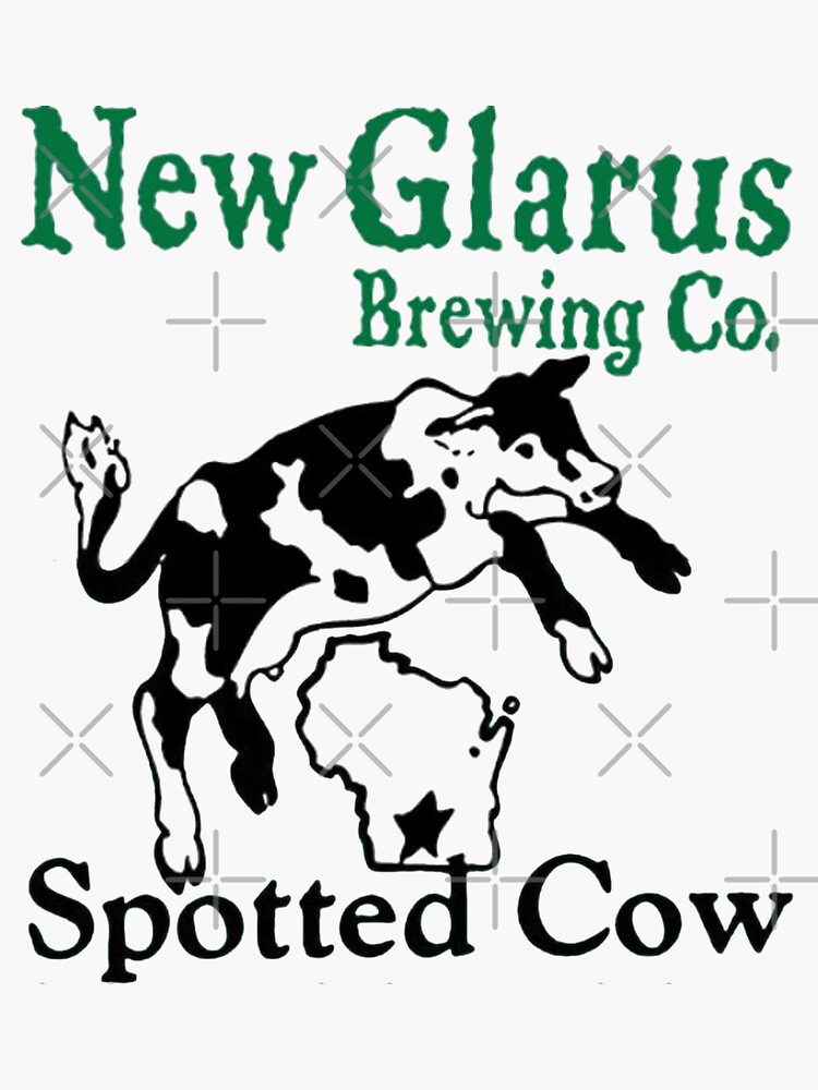 "Spotted Cow Ale in White" Sticker for Sale by pembapple Redbubble
