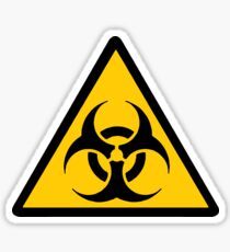 Biohazard - unichrome black Sticker