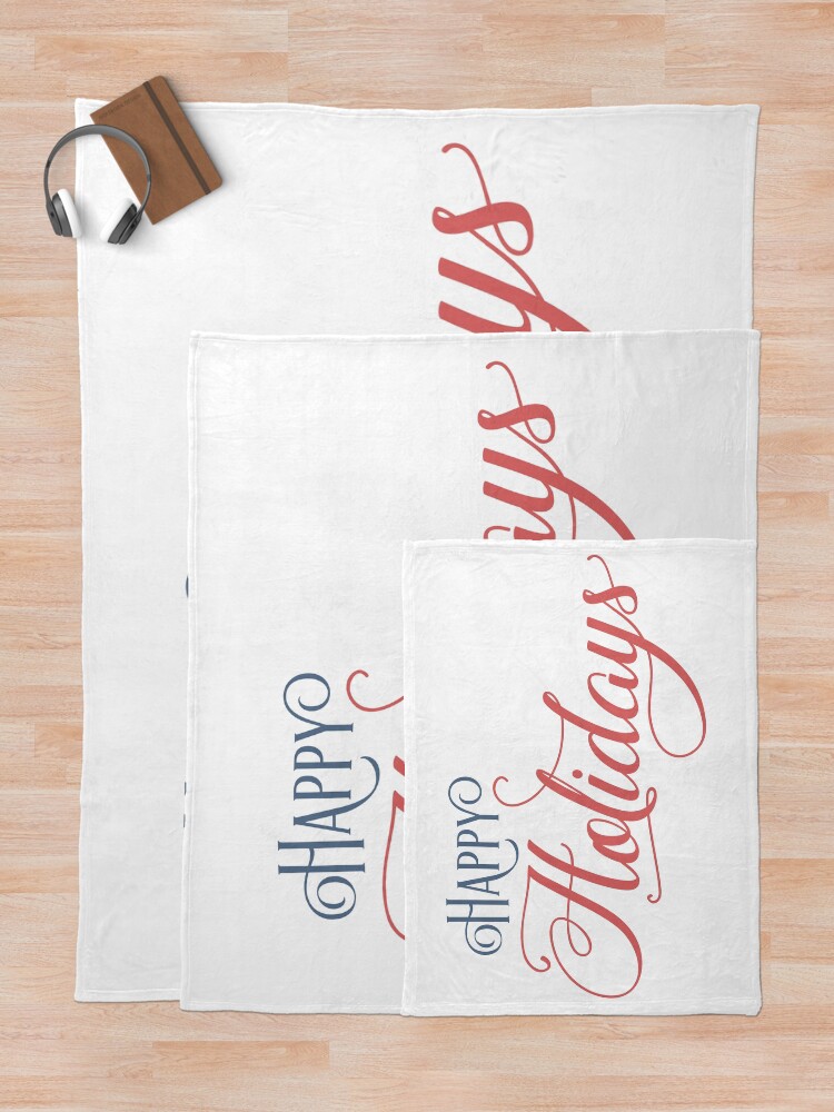 Alternate view of Happy Holidays Throw Blanket