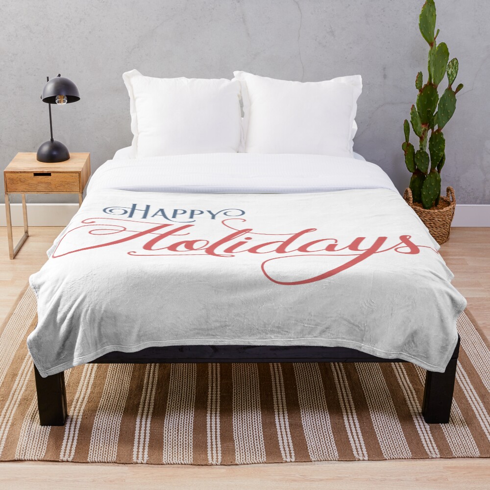 Happy Holidays Throw Blanket