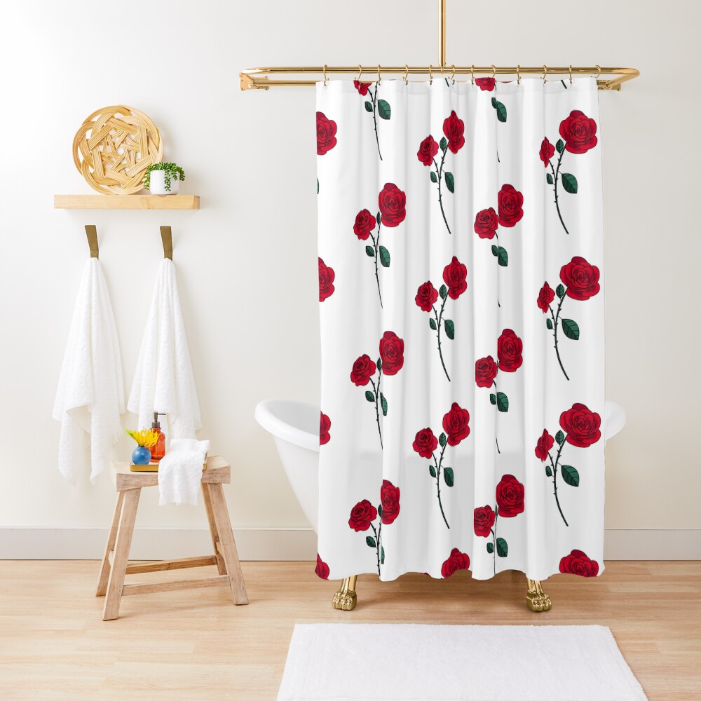 Romantic flowers Shower Curtain