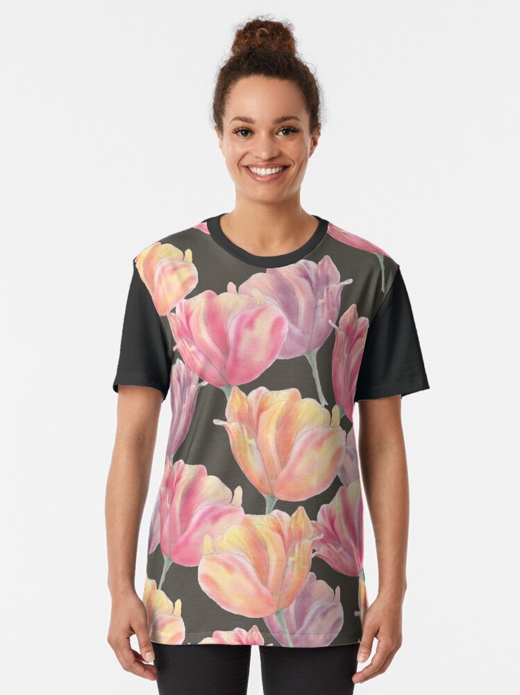 Alternate view of Tulip field Graphic T-Shirt