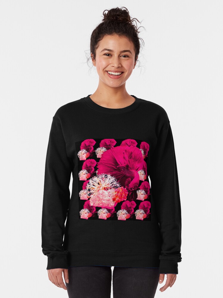 Alternate view of Pink fish Pullover Sweatshirt