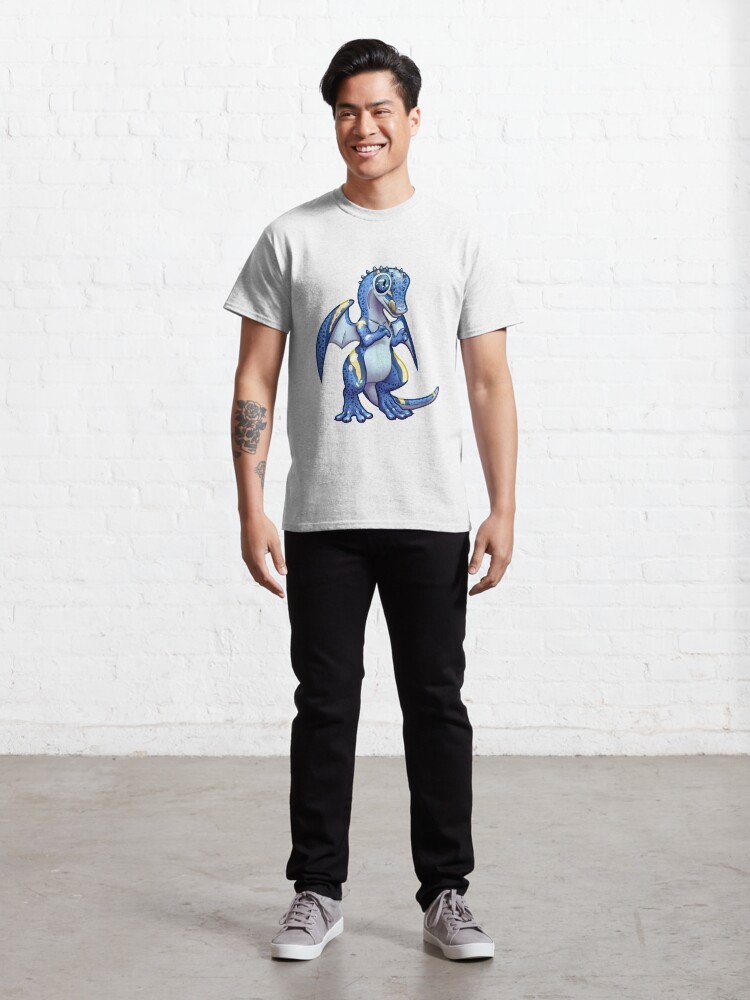 Alternate view of Blue leopard gecko dragon standing Classic T-Shirt