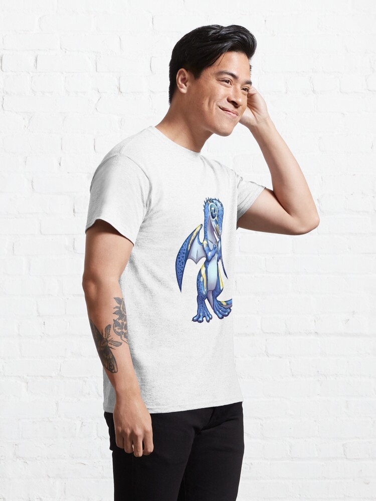 Alternate view of Blue leopard gecko dragon standing Classic T-Shirt