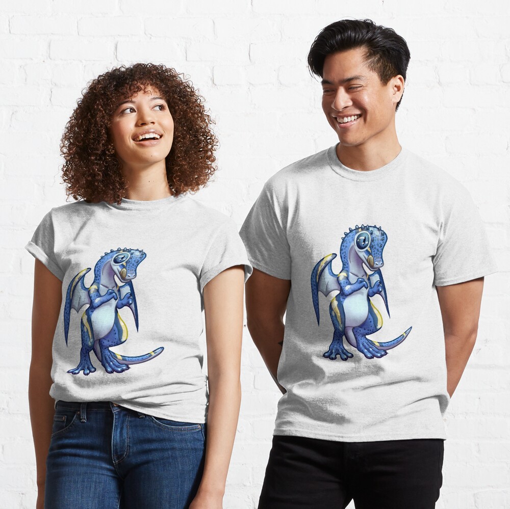 Blue leopard gecko dragon standing Classic T-Shirt