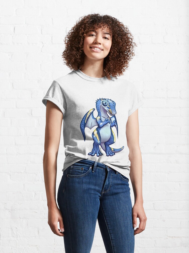 Alternate view of Blue leopard gecko dragon standing Classic T-Shirt