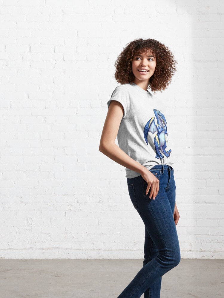 Alternate view of Blue leopard gecko dragon standing Classic T-Shirt