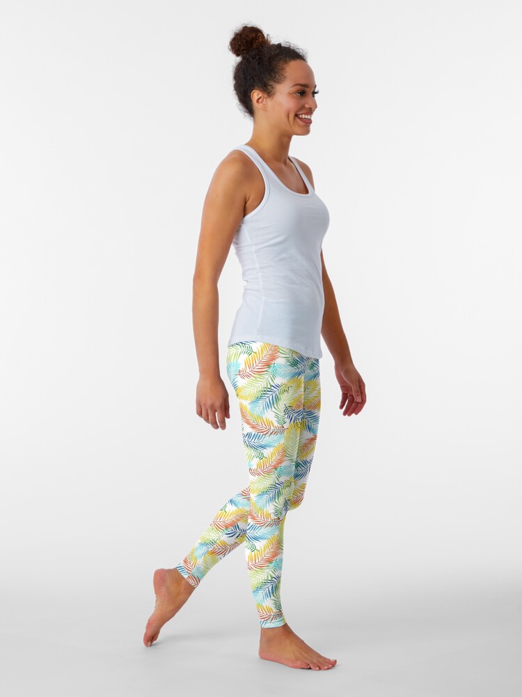 Alternate view of Copy of vintage pattern of leaves and branches Leggings