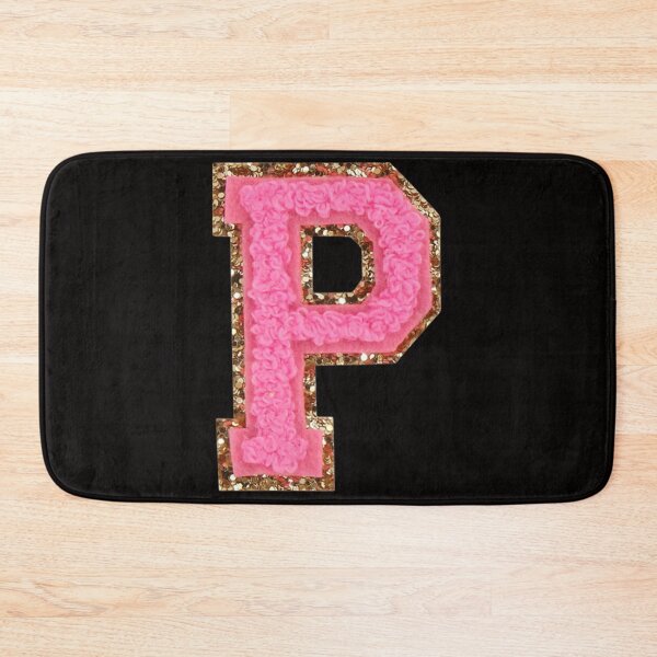 Item preview, P - Bubblegum Glitter Varsity Letter Patches designed and sold by Monograms Ultd.